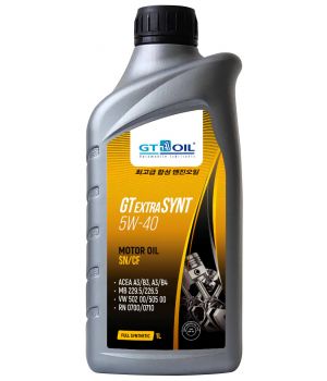 Моторное масло GT OIL GT Extra Synt SAE 5W-40, 1л
