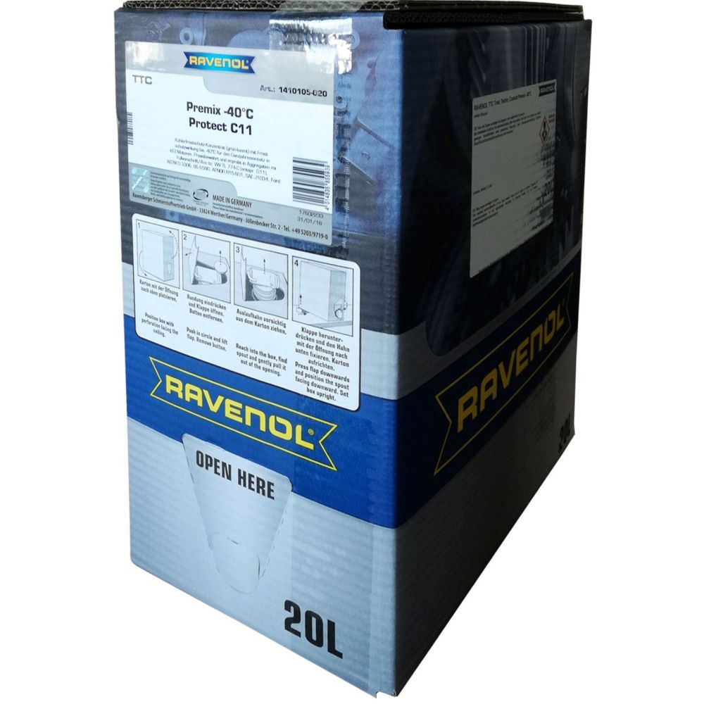 Антифриз RAVENOL TTC Protect C11 Premix -40C ecobox, 20л