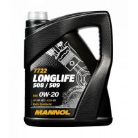Моторное масло MANNOL 7722 LONGLIFE 508/509 0W-20, 5л