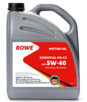 Моторное масло ROWE ESSENTIAL 5W-40 MS-C3, 4л