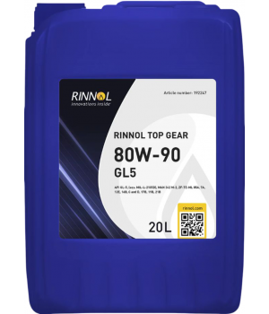 Трансмиссионное масло RINNOL TOP GEAR 80W-90 GL-5, 20л