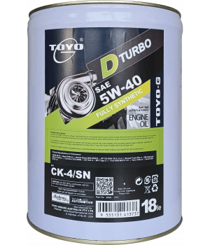Моторное масло TOYO-G D-Turbo 5W-40 CK-4/SN, 18л