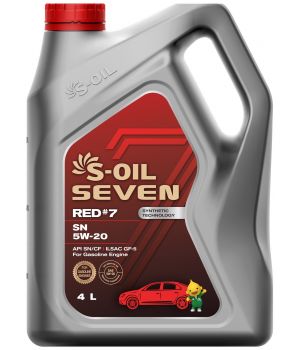Моторное масло S-OIL SEVEN RED #7 SN 5W-20, 4л