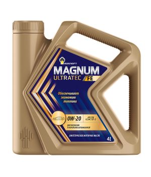 Моторное масло Rosneft Magnum Ultratec FE 0W-20, 4л