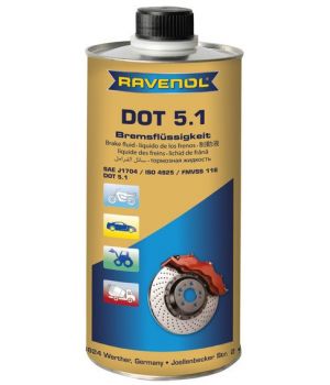 Тормозная жидкость RAVENOL DOT 5.1, 1л