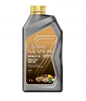 Моторное масло S-OIL SEVEN GOLD #9 PAO C3 5W-30, 1л