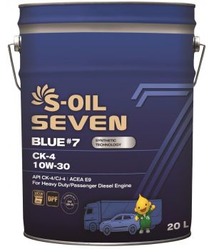 Моторное масло S-OIL SEVEN BLUE #9 CK-4 10W-30, 20л