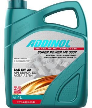 Моторное масло ADDINOL Super Power MV 0537 5W-30, 4л