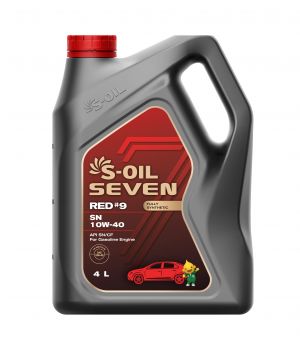 Моторное масло S-OIL SEVEN RED #9 SN 10W-40, 4л