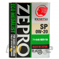 Моторное масло IDEMITSU ZEPRO ECO MEDALIST SP/GF-6A 0W-20, 4л
