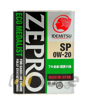 Моторное масло IDEMITSU ZEPRO ECO MEDALIST SP/GF-6A 0W-20, 4л
