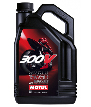 Моторное масло MOTUL 300V 4T Factory Line Road Racing 15W-50, 4л
