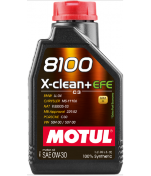Моторное масло Motul 8100 X-clean+ EFE 0W-30, 1л
