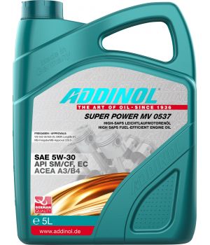 Моторное масло ADDINOL Super Power MV 0537 5W-30, 5л