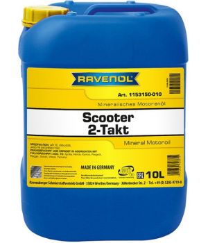 Моторное масло для 2-Такт скутеров RAVENOL Scooter 2-Takt Mineral, 10л
