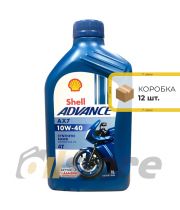 Моторное масло Shell Advance 4T AX7 10W-40, 1л