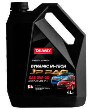 Моторное масло Oilway Dynamic Hi-Tech JP PAO 0W-20, 4л