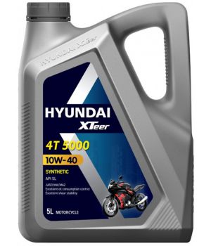 Моторное масло для мотоциклетных двигателей HYUNDAI XTeer 4T 10W-40, 5л