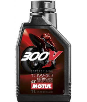 Моторное масло MOTUL 300V 4T Factory Line Road Racing 10W-40, 1л