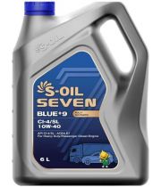 Моторное масло S-OIL SEVEN BLUE #9 CI-4/SL 10W-40, 6л
