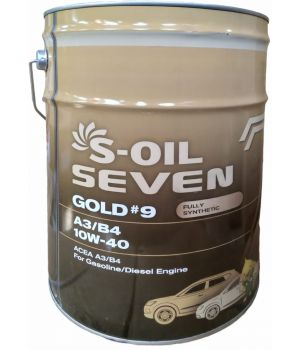 Моторное масло S-OIL SEVEN GOLD #9 A3/B4 10W-40​​​​​​​, 20л