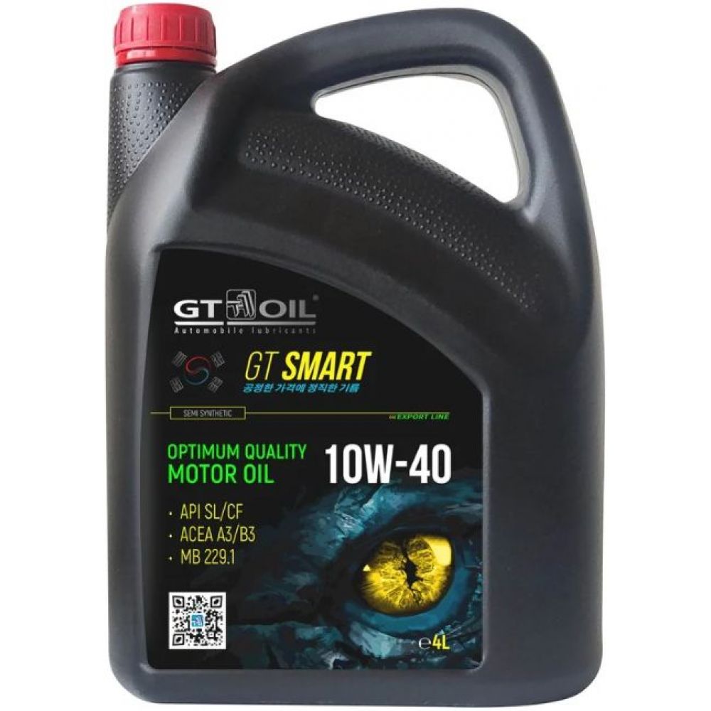 Моторное масло GT OIL GT OIL GT Smart 10W-40 SL/CF, 4л Моторное масло GT OIL GT OIL GT Smart 10W-40 SL/CF, 4л