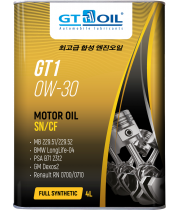 Моторное масло GT OIL GT1 0W-30 SN/CF, 4л