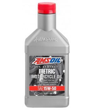 Мотоциклетное масло AMSOIL Synthetic Metric Motorcycle Oil 15W-50, 0.946л