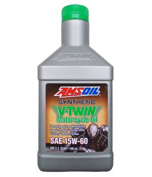 Мотоциклетное масло AMSOIL Synthetic V-Twin Motorcycle Oil SAE 15W-60 (0.946л)