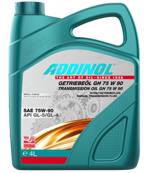 Трансмиссионное масло ADDINOL Getriebeol GH 75W-90, 4л