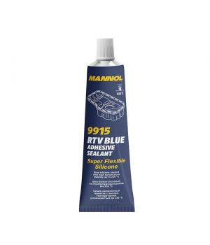 Синий силиконовый герметик MANNOL 9915 RTV ADHESIVE SEALANT BLUE, 85гр
