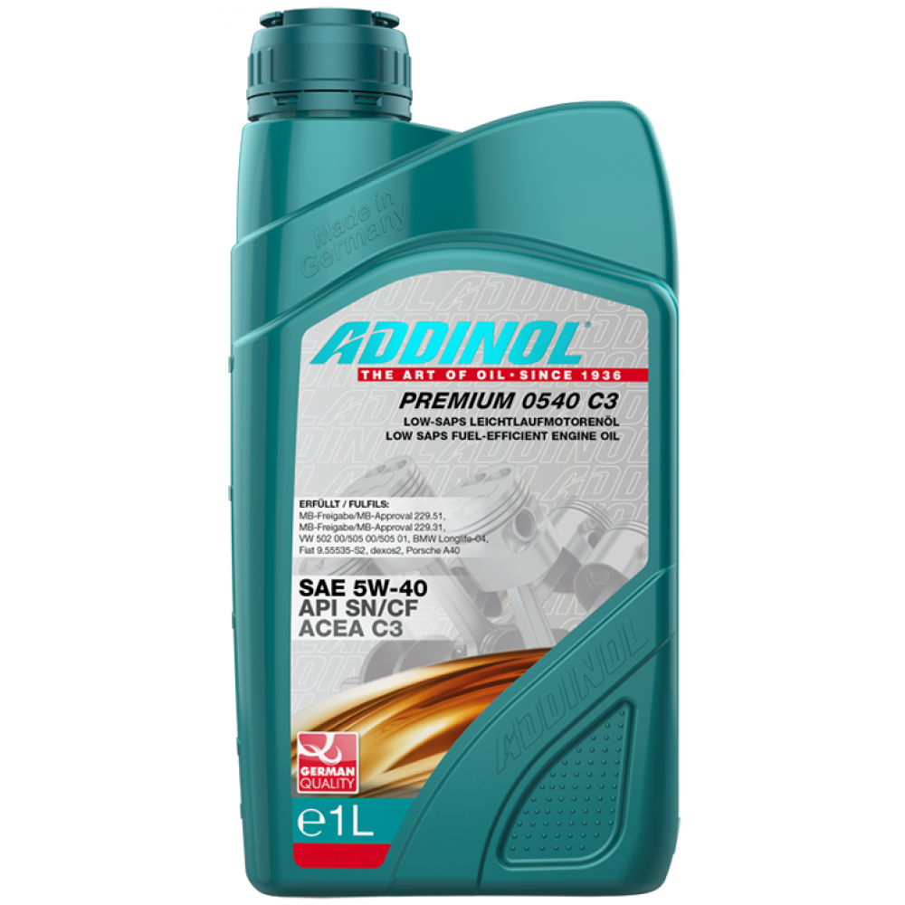 Моторное масло ADDINOL Premium 0540 C3 5W-40, 1л