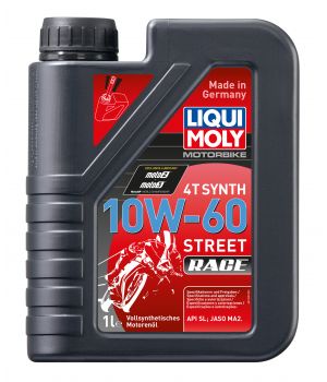 Моторное масло для 4-тактных мотоциклов LIQUI MOLY Motorbike 4T Synth Street Race 10W-60, 1л