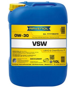 Моторное масло RAVENOL VSW 0W-30, 10л