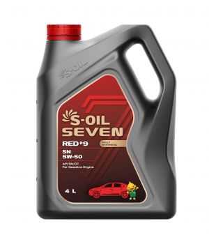 Моторное масло S-OIL SEVEN RED #9 SN 5W-50, 4л