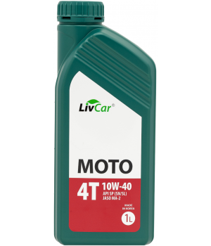 Моторное масло LIVCAR MOTO 4T 10W-40 API SP (SN/SL) JASO MA-2, 1л