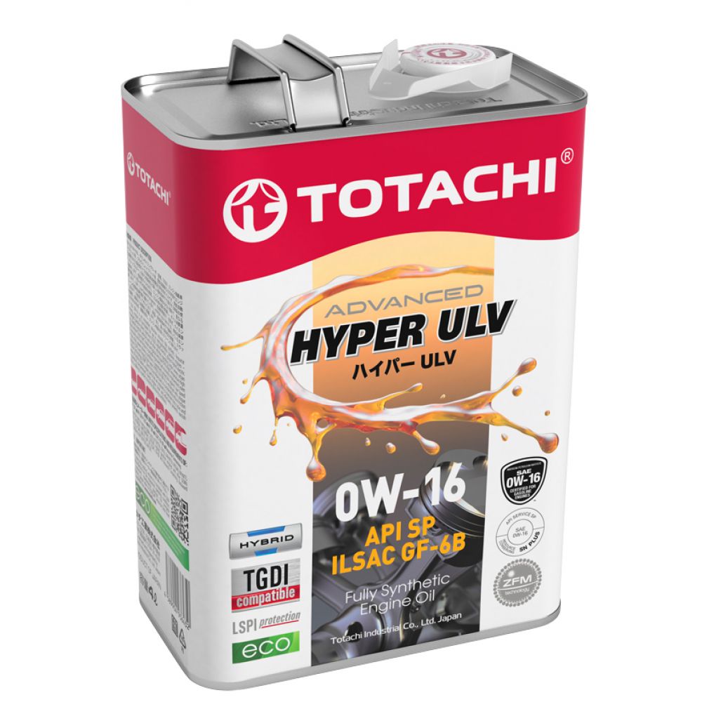 Моторное масло TOTACHI HYPER ULV Synthetic SP/GF-6B 0W-16, 4л