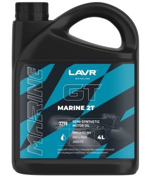 Моторное масло LAVR MOTO GT MARINE 2T, 4л