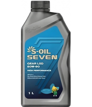 Трансмиссионное масло S-OIL SEVEN GEAR LSD 80W-90, 1л