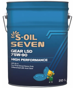 Трансмиссионное масло S-OIL SEVEN GEAR LSD 75W-90, 20л