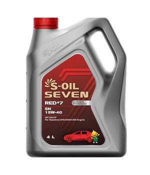 Моторное масло S-OIL SEVEN RED #7 SN 15W-40, 4л