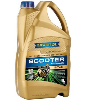 Моторное масло для 2T скутеров RAVENOL Scooter 2-Takt Fullsynth, 4л
