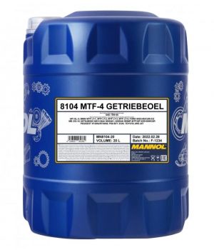 Трансмиссионное масло MANNOL 8104 MTF-4 GETRIEBEOEL 75W-80, 20л