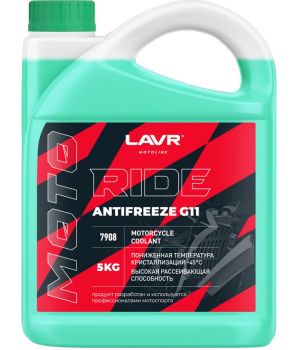 Антифриз для мотоциклов LAVR MOTO RIDE G11 Ln7908, 5кг