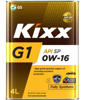 Моторное масло Kixx G1 SP 0W-16, 4л