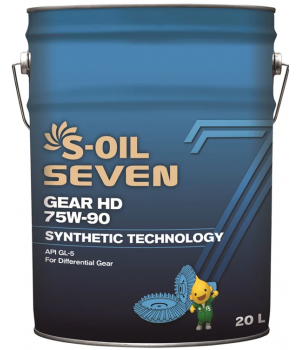 Трансмиссионное масло S-OIL SEVEN GEAR HD 75W-90, 20л
