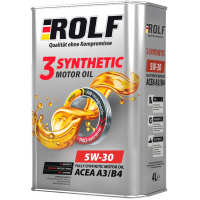 Моторное масло ROLF 3-SYNTHETIC 5W-30 ACEA A3/B4, 4л