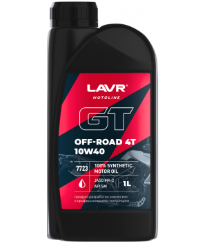Моторное масло LAVR MOTO GT OFF ROAD 4T 10W-40, 1л