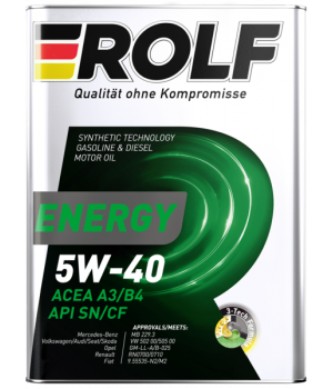Моторное масло ROLF ENERGY 5W-40 A3/B4 SN/CF, 4л