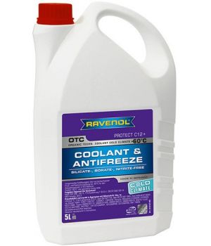 Антифриз RAVENOL OTC COLD CLIMATE Protect C12+ Premix -60°C (готовый), 5л